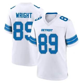Game Men's Brock Wright Detroit Lions Nike 2nd Jersey - White
