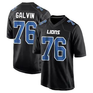 Game Men's Connor Galvin Detroit Lions Nike Carbon Fashion Jersey - Black