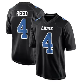 Game Men's D.J. Reed Detroit Lions Nike Carbon Fashion Jersey - Black