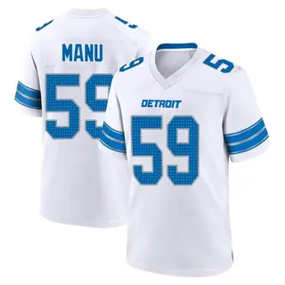 Game Men's Giovanni Manu Detroit Lions Nike 2nd Jersey - White