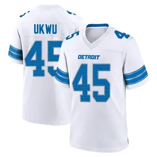 Game Men's Isaac Ukwu Detroit Lions Nike 2nd Jersey - White