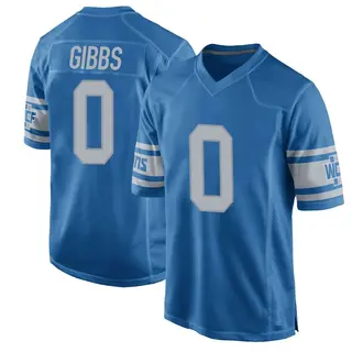 Game Men's Jahmyr Gibbs Detroit Lions Nike Throwback Vapor Untouchable Jersey - Blue