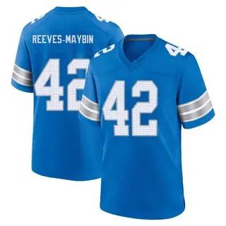 Game Men's Jalen Reeves-Maybin Detroit Lions Nike 2nd Jersey - Blue