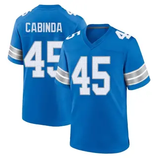 Game Men's Jason Cabinda Detroit Lions Nike 2nd Jersey - Blue