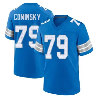 Game Men's John Cominsky Detroit Lions Nike 2nd Jersey - Blue