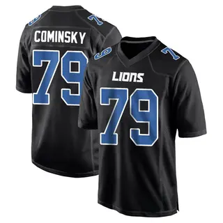 Game Men's John Cominsky Detroit Lions Nike Carbon Fashion Jersey - Black