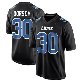 Game Men's Khalil Dorsey Detroit Lions Nike Carbon Fashion Jersey - Black
