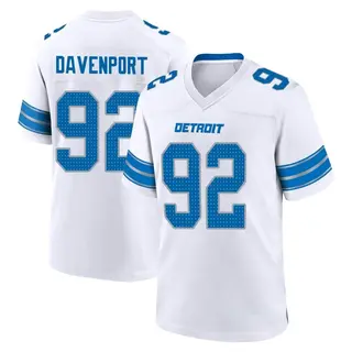 Game Men's Marcus Davenport Detroit Lions Nike 2nd Jersey - White