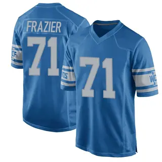 Game Men's Miles Frazier Detroit Lions Nike Throwback Vapor Untouchable Jersey - Blue