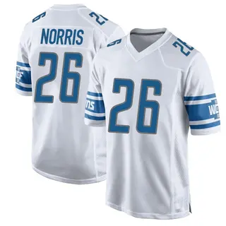 Game Men's Morice Norris Detroit Lions Nike Jersey - White