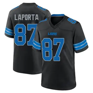 Game Men's Sam LaPorta Detroit Lions Nike Alternate 2nd Jersey - Black