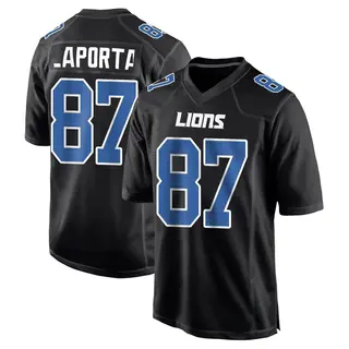 Game Men's Sam LaPorta Detroit Lions Nike Carbon Fashion Jersey - Black