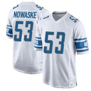 Game Men's Trevor Nowaske Detroit Lions Nike Jersey - White