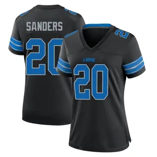 Game Women's Barry Sanders Detroit Lions Nike Alternate 2nd Jersey - Black
