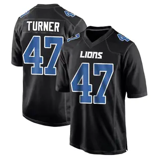 Game Youth Ezekiel Turner Detroit Lions Nike Carbon Fashion Jersey - Black