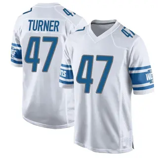 Game Youth Ezekiel Turner Detroit Lions Nike Jersey - White