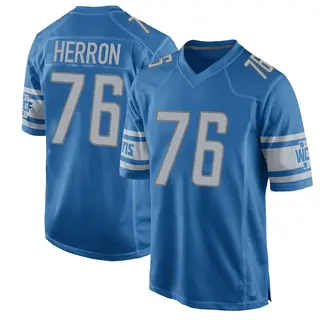 Game Youth Justin Herron Detroit Lions Nike Team Color Jersey - Blue