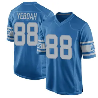 Game Youth Kenny Yeboah Detroit Lions Nike Throwback Vapor Untouchable Jersey - Blue