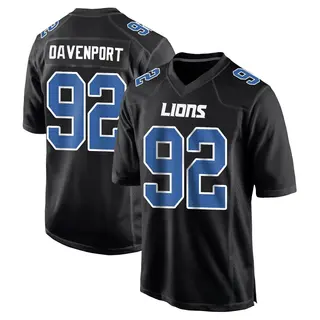 Game Youth Marcus Davenport Detroit Lions Nike Carbon Fashion Jersey - Black