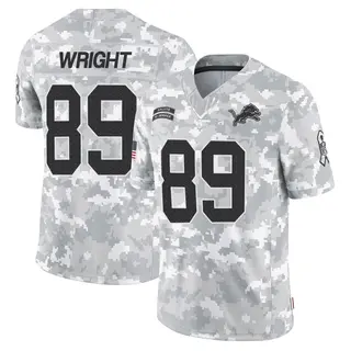 Limited Men's Brock Wright Detroit Lions Nike 2024 Salute to Service Jersey - Arctic Camo