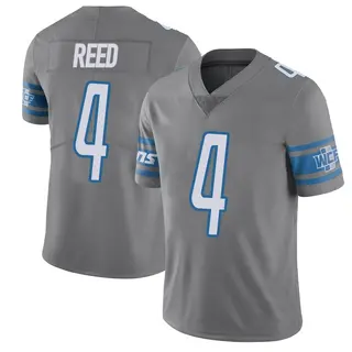 Limited Men's D.J. Reed Detroit Lions Nike Color Rush Steel Vapor Untouchable Jersey -