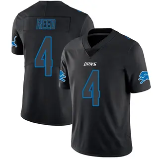 Limited Men's D.J. Reed Detroit Lions Nike Jersey - Black Impact