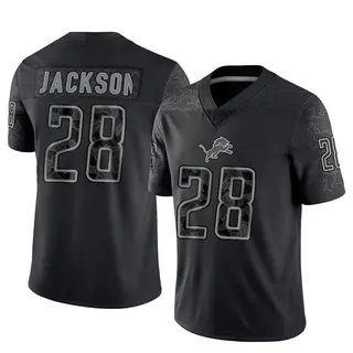 Limited Men's Dan Jackson Detroit Lions Nike Reflective Jersey - Black