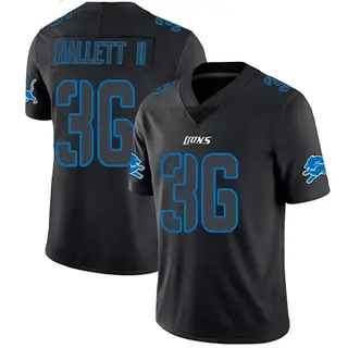 Limited Men's Erick Hallett II Detroit Lions Nike Jersey - Black Impact