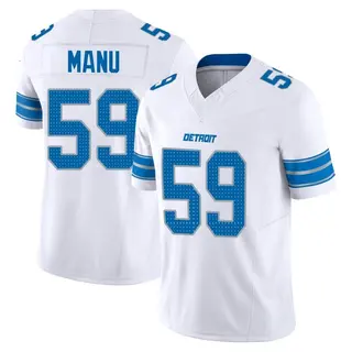 Limited Men's Giovanni Manu Detroit Lions Nike Vapor F.U.S.E. 2nd Jersey - White