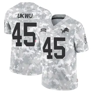 Limited Men's Isaac Ukwu Detroit Lions Nike 2024 Salute to Service Jersey - Arctic Camo