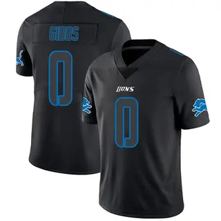 Limited Men's Jahmyr Gibbs Detroit Lions Nike Jersey - Black Impact