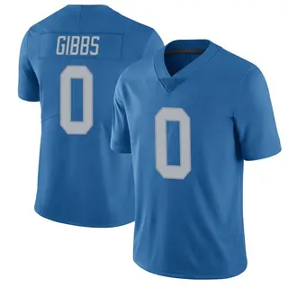 Limited Men's Jahmyr Gibbs Detroit Lions Nike Throwback Vapor Untouchable Jersey - Blue
