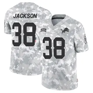 Limited Men's Justin Jackson Detroit Lions Nike 2024 Salute to Service Jersey - Arctic Camo