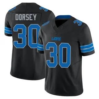 Limited Men's Khalil Dorsey Detroit Lions Nike Alternate Vapor F.U.S.E. 2nd Jersey - Black