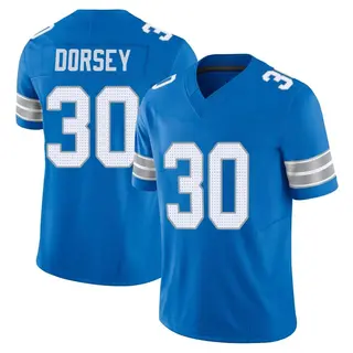 Limited Men's Khalil Dorsey Detroit Lions Nike Vapor F.U.S.E. 2nd Jersey - Blue