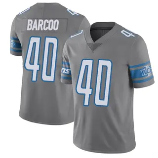 Limited Men's Luq Barcoo Detroit Lions Nike Color Rush Steel Vapor Untouchable Jersey -