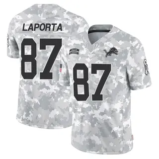 Limited Men's Sam LaPorta Detroit Lions Nike 2024 Salute to Service Jersey - Arctic Camo