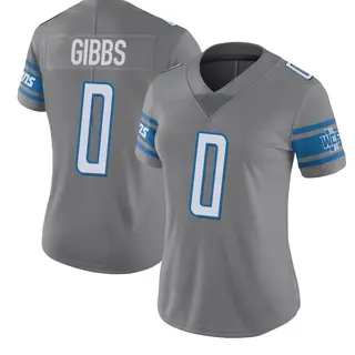 Limited Women's Jahmyr Gibbs Detroit Lions Nike Color Rush Steel Jersey -