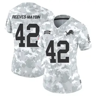Limited Women's Jalen Reeves-Maybin Detroit Lions Nike 2024 Salute to Service Jersey - Arctic Camo