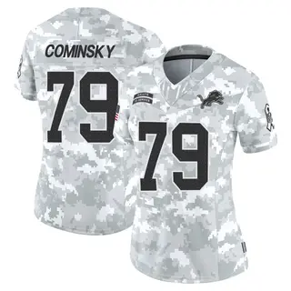 Limited Women's John Cominsky Detroit Lions Nike 2024 Salute to Service Jersey - Arctic Camo