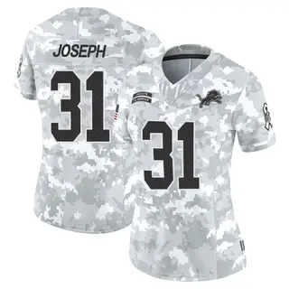 Limited Women's Kerby Joseph Detroit Lions Nike 2024 Salute to Service Jersey - Arctic Camo