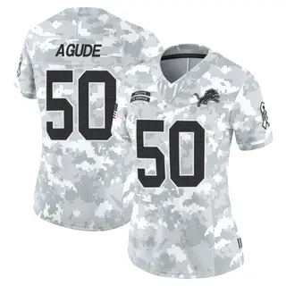 Limited Women's Mitchell Agude Detroit Lions Nike 2024 Salute to Service Jersey - Arctic Camo