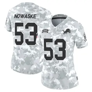 Limited Women's Trevor Nowaske Detroit Lions Nike 2024 Salute to Service Jersey - Arctic Camo