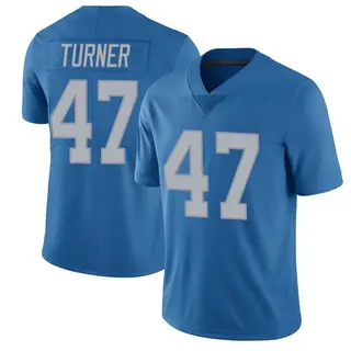 Limited Youth Ezekiel Turner Detroit Lions Nike Throwback Vapor Untouchable Jersey - Blue