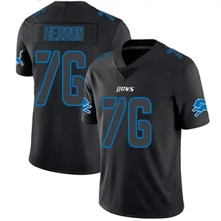 Limited Youth Justin Herron Detroit Lions Nike Jersey - Black Impact