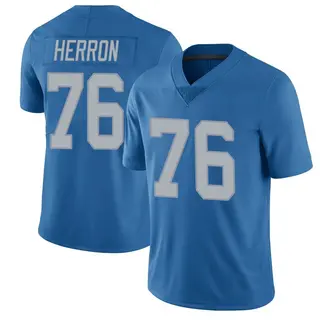 Limited Youth Justin Herron Detroit Lions Nike Throwback Vapor Untouchable Jersey - Blue