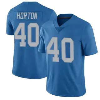 Limited Youth Zach Horton Detroit Lions Nike Throwback Vapor Untouchable Jersey - Blue